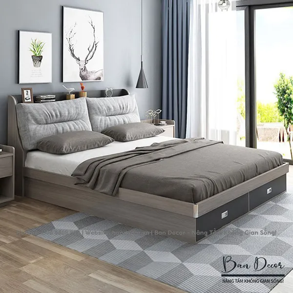 GIƯỜNG NGỦ CÓ HỘC KÉO N288