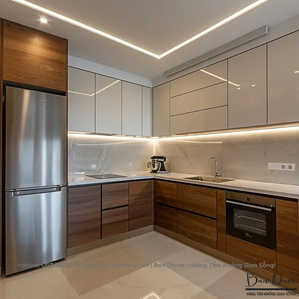  TỦ BẾP GỖ CÔNG NGHIỆP TB 06