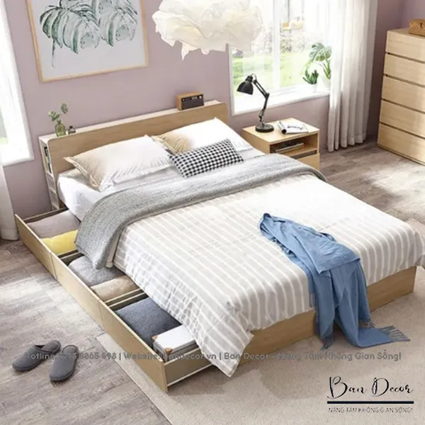 GIƯỜNG NGỦ CÓ NGĂN KÉO N336