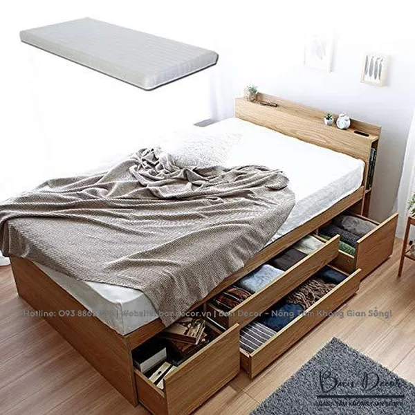 GIƯỜNG NGỦ CÓ NGĂN KÉO N268