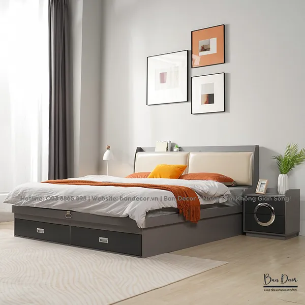 GIƯỜNG NGỦ CÓ NGĂN KÉO N341