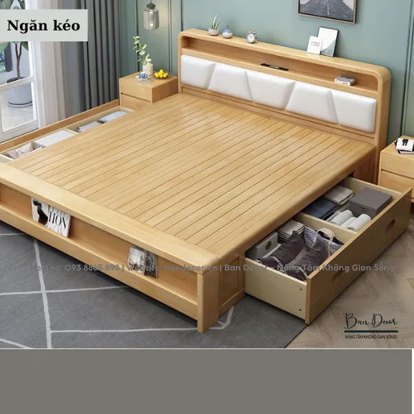 GIƯỜNG NGỦ GỖ CÔNG NGHIỆP GCN01