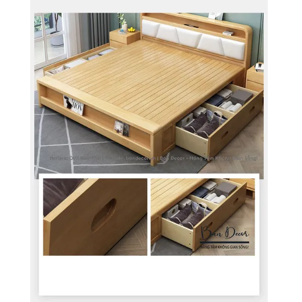 GIƯỜNG NGỦ GỖ CÔNG NGHIỆP GCN01