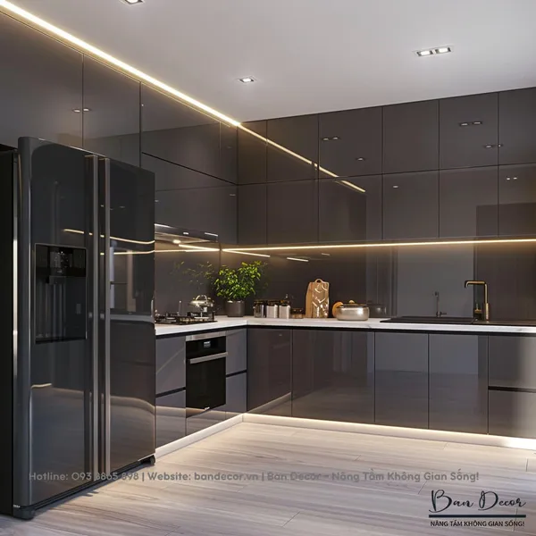 THI CÔNG TỦ BẾP GỖ CÔNG NGHIỆP TC 02