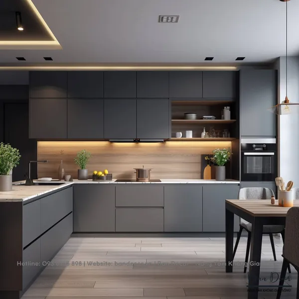 THI CÔNG TỦ BẾP GỖ CÔNG NGHIỆP TC 14 