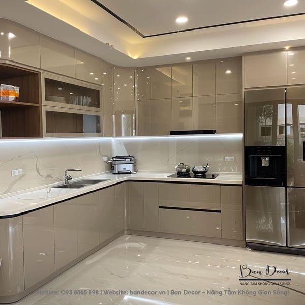 CÔNG TRÌNH THỰC TẾ TỦ BẾP ACRYLIC - TA 11