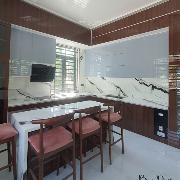 CÔNG TRÌNH THỰC TẾ TỦ BẾP ACRYLIC - TA 17