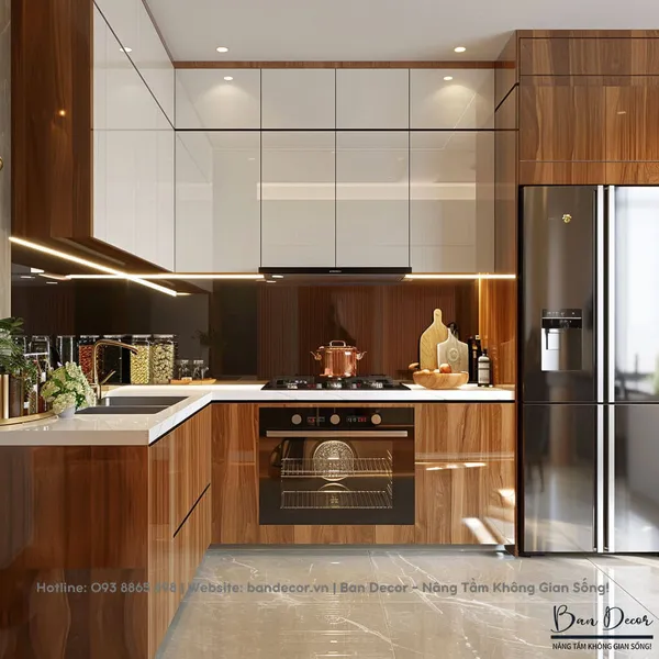 TỦ BẾP ACRYLIC XÁM AC 49