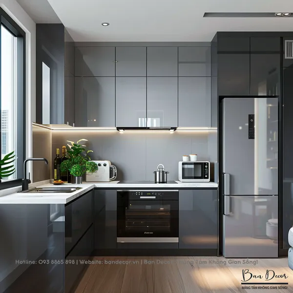 TỦ BẾP ACRYLIC AC 42