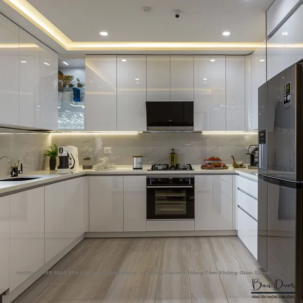 TỦ BẾP ACRYLIC AC 09