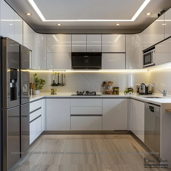 TỦ BẾP ACRYLIC AC 09