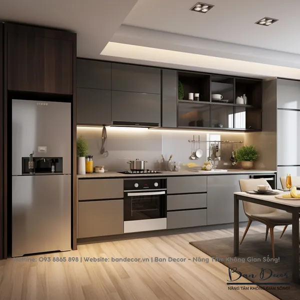 TỦ BẾP GỖ CÔNG NGHIỆP TB 08