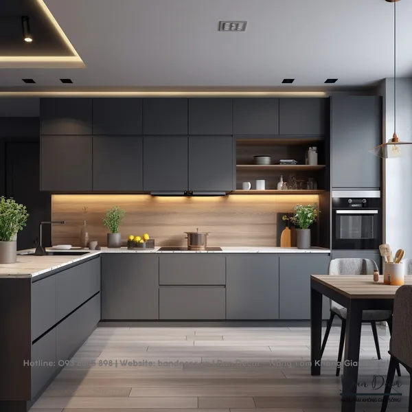 Tủ Bếp Chữ L Đẹp TL 020