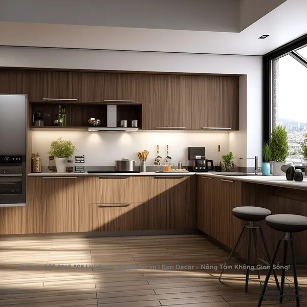 Tủ Bếp Chữ L Đẹp TL 050