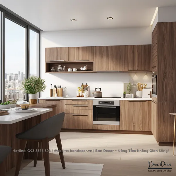 Tủ Bếp Chữ L Đẹp TL 023