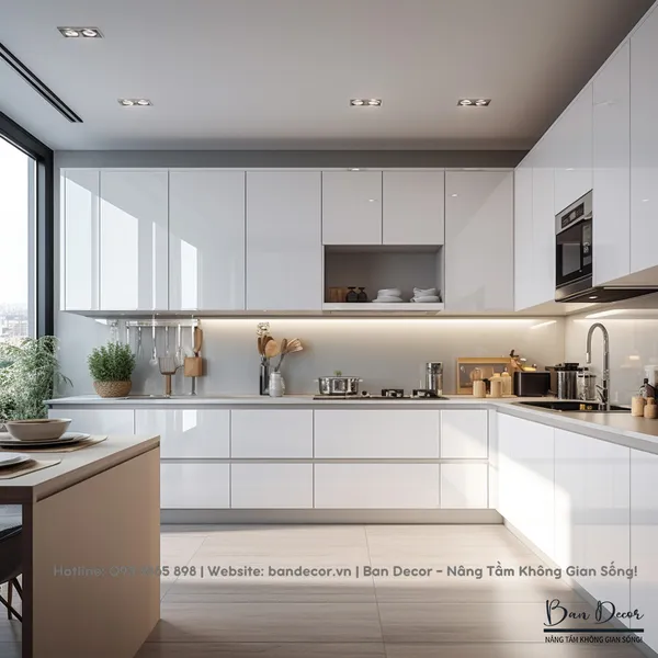Tủ Bếp Chữ L Đẹp TL 055