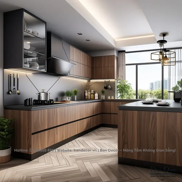 Tủ Bếp Chữ L Đẹp TL 010