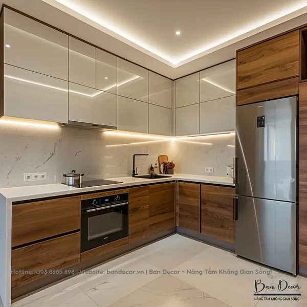 TỦ BẾP GỖ CÔNG NGHIÊP TB 