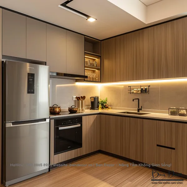  TỦ BẾP GỖ CÔNG NGHIỆP TB 32