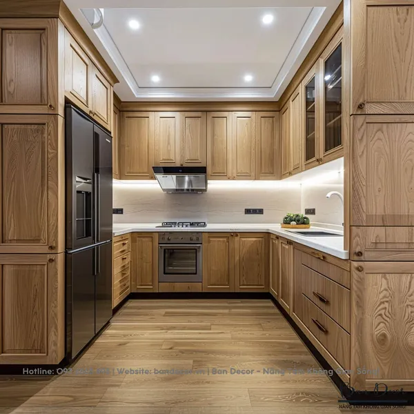 TỦ BẾP GỖ TỰ NHIÊN TN 15