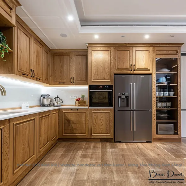 TỦ BẾP GỖ TỰ NHIÊN TN 15