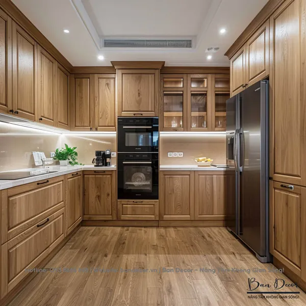 TỦ BẾP GỖ TỰ NHIÊN TN 15