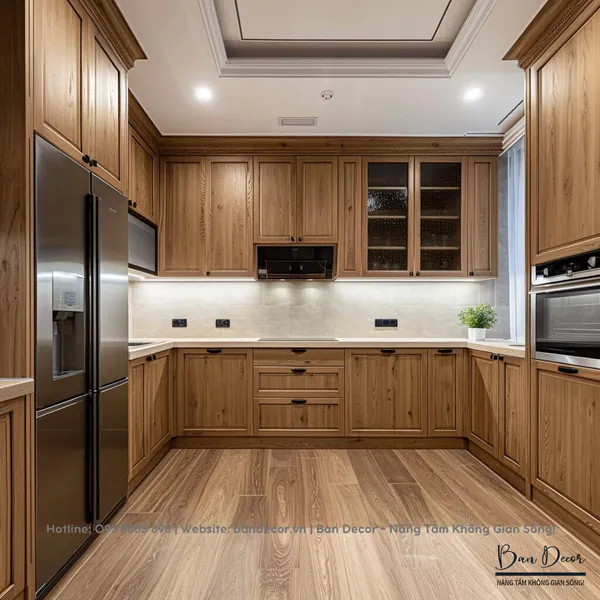 TỦ BẾP GỖ TỰ NHIÊN TN 15