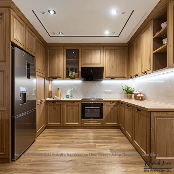 TỦ BẾP GỖ TỰ NHIÊN TN 23