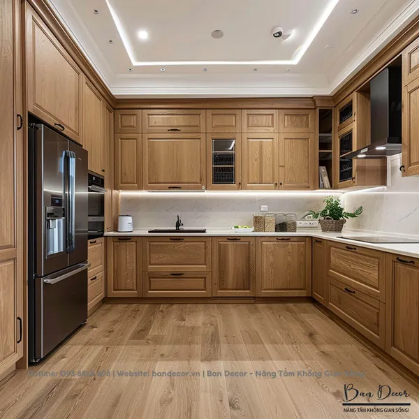 TỦ BẾP GỖ TỰ NHIÊN TN 23