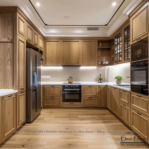 TỦ BẾP GỖ TỰ NHIÊN TN 21