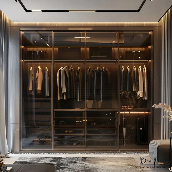TỦ QUẦN ÁO CÁNH KÍNH LÙA KL 01