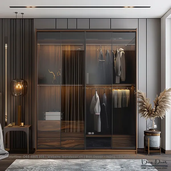 TỦ QUẦN ÁO CÁNH KÍNH LÙA KL 12