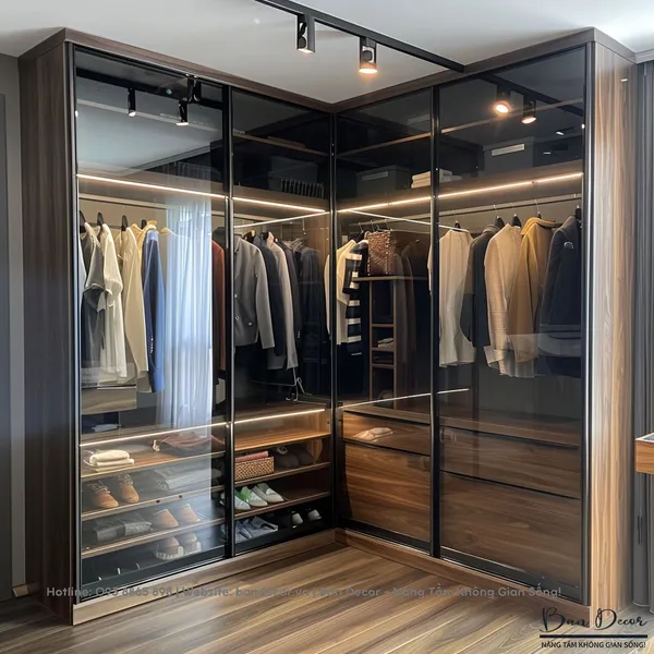 TỦ QUẦN ÁO CÁNH KÍNH LÙA KL 25