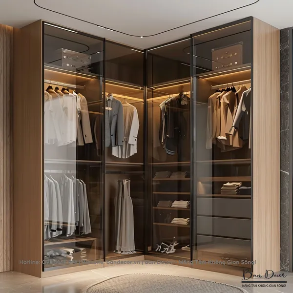 TỦ QUẦN ÁO CÁNH KÍNH LÙA KL 26