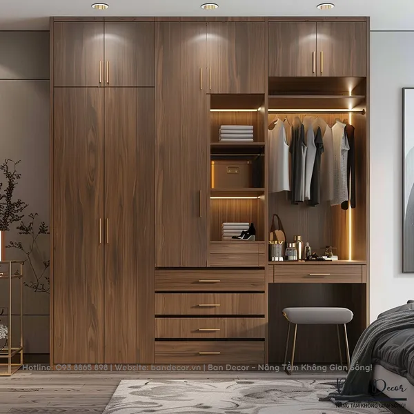 TỦ QUẦN ÁO GỖ CÔNG NGHIỆP CN 14