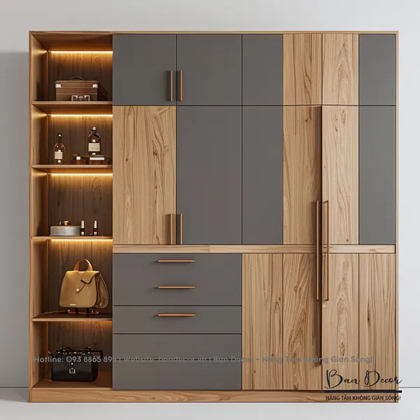 TỦ QUẦN ÁO GỖ CÔNG NGHIỆP CN 16 