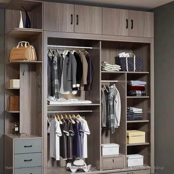 TỦ QUẦN ÁO GỖ CÔNG NGHIỆP CN 77