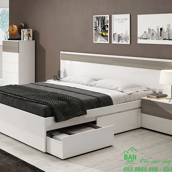 GIƯỜNG NGỦ CÓ NGĂN KÉO N327