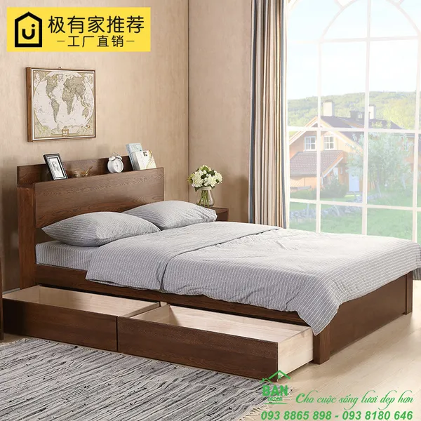 GIƯỜNG NGỦ CÓ NGĂN KÉO N335