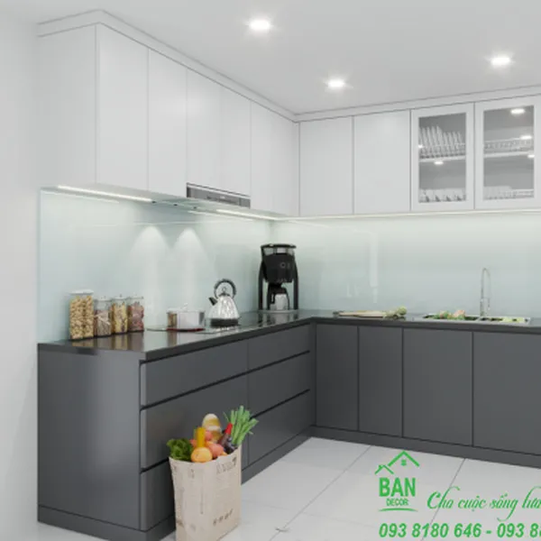 Tủ Bếp Chữ L Đẹp TL 017