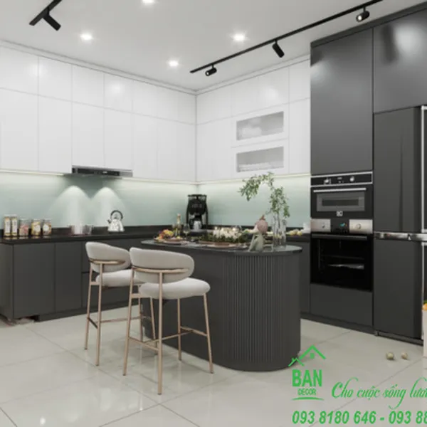 Tủ Bếp Chữ L Đẹp TL 018