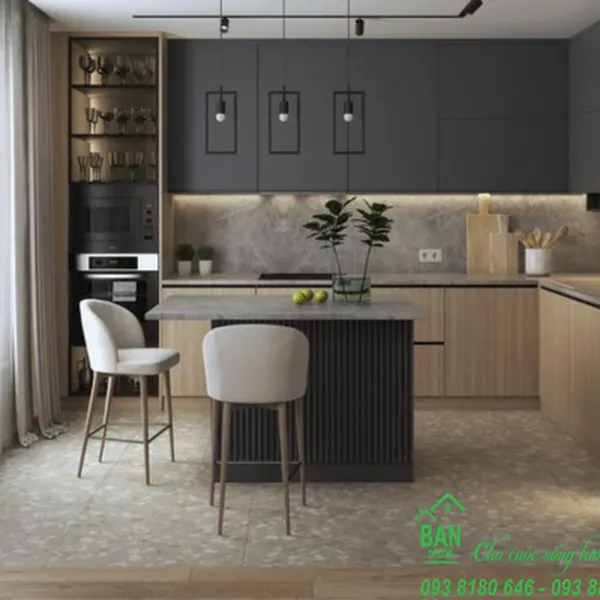 Tủ Bếp Chữ L Đẹp TL 036