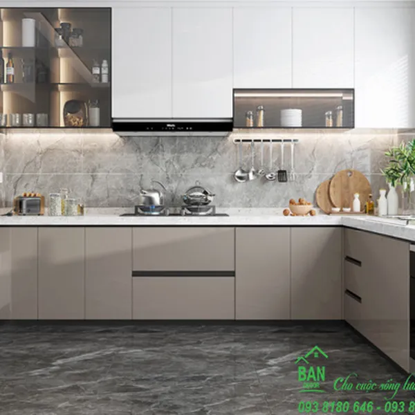 Tủ Bếp Chữ L Đẹp TL 037