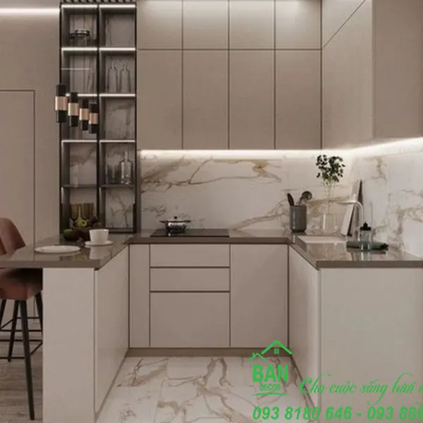 Tủ Bếp Chữ L Đẹp TL 038
