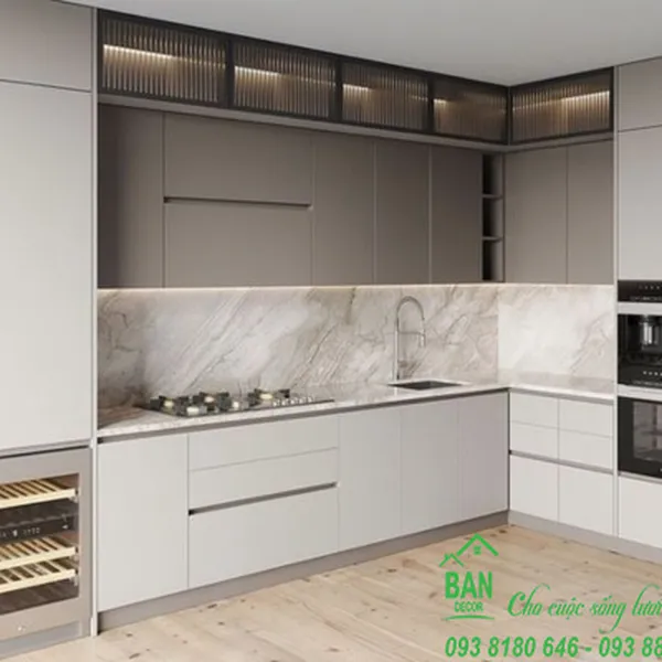 Tủ Bếp Chữ L Đẹp TL 039