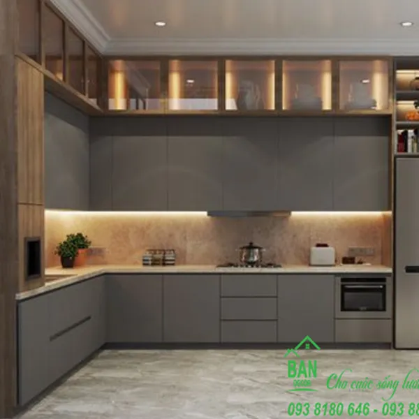 Tủ Bếp Chữ L Đẹp TL 043