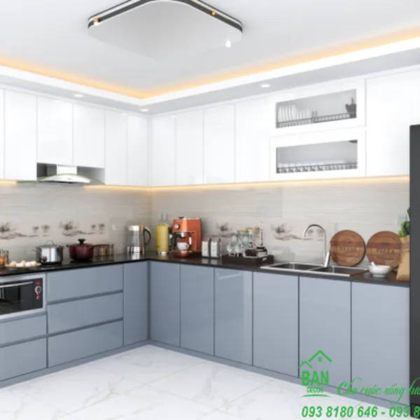 Tủ Bếp Chữ L Đẹp TL 045