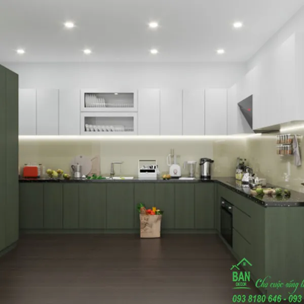 Tủ Bếp Chữ L Đẹp TL 048