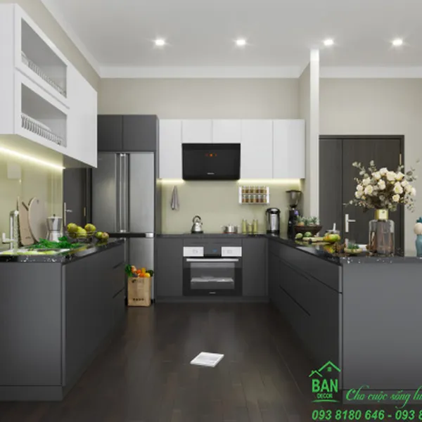 Tủ Bếp Chữ L Đẹp TL 051
