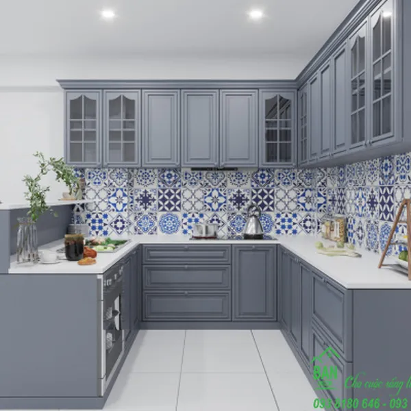 Tủ Bếp Chữ L Đẹp TL 057